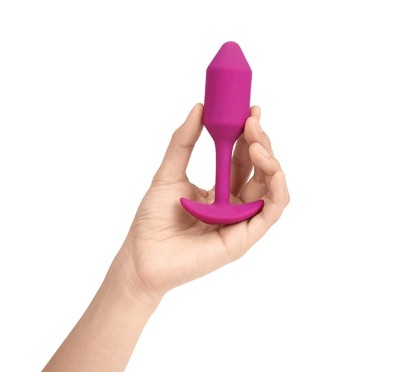 Plug analny wibrujący - B-Vibe Vibrating Snug Plug 2 Rose